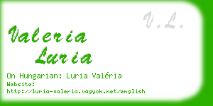 valeria luria business card